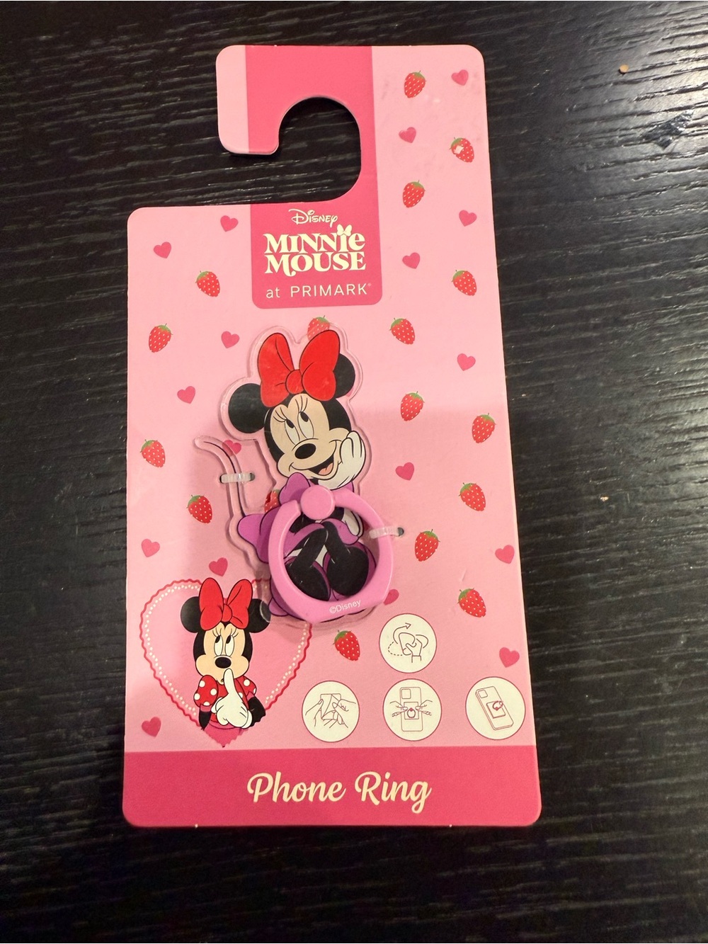 Disney Minnie Mouse Phone Ring Pink NWT